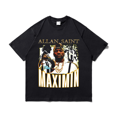 Allan Saint Maximin马克西曼重磅足球人物T恤短袖复古小众宽松
