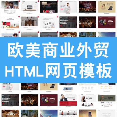 HTML网页模板源代码响应式外贸商务企业电商欧美风格设计商业Polo