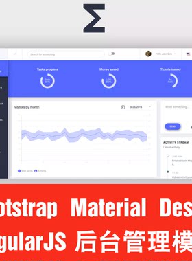 AngularJS后台管理模板系统框架Admin Bootstrap Material Design