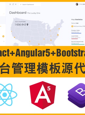 React+Angular5+HTML5后台管理系统前端框架模板源代码Sing App
