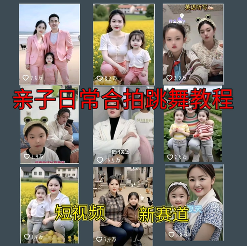 ai母女合拍跳舞搞笑视频制作教程零基础新手抖音热门亲子日常爆款