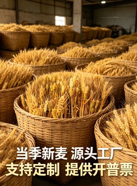 黄金麦穗干花篮开业定制装饰摆件