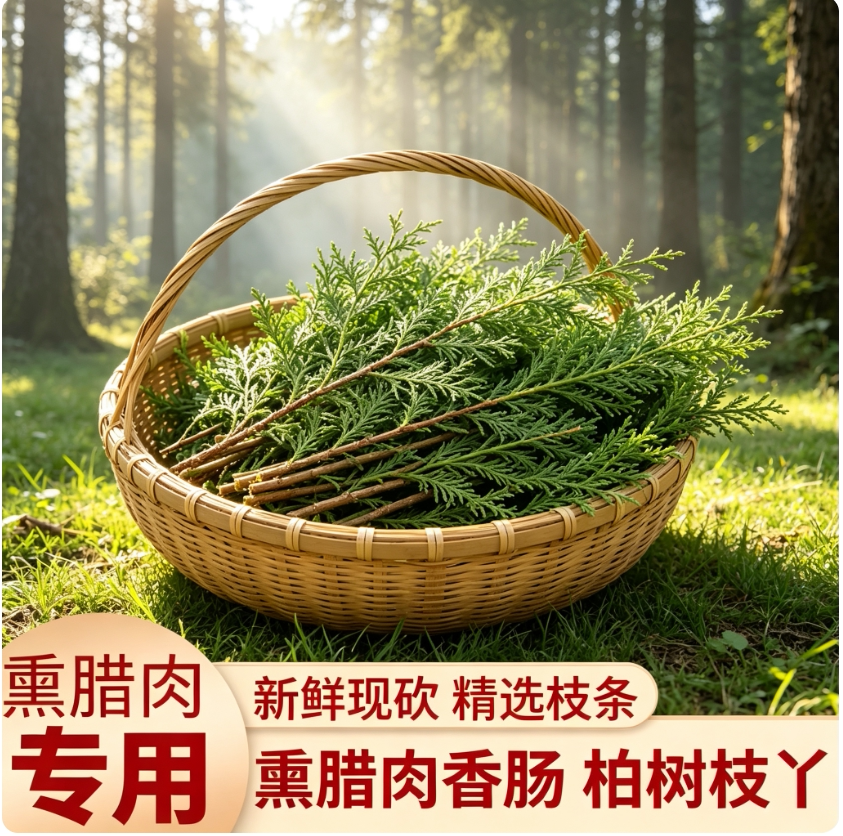 圣诞树柏枝侧柏叶熏腊肉专用
