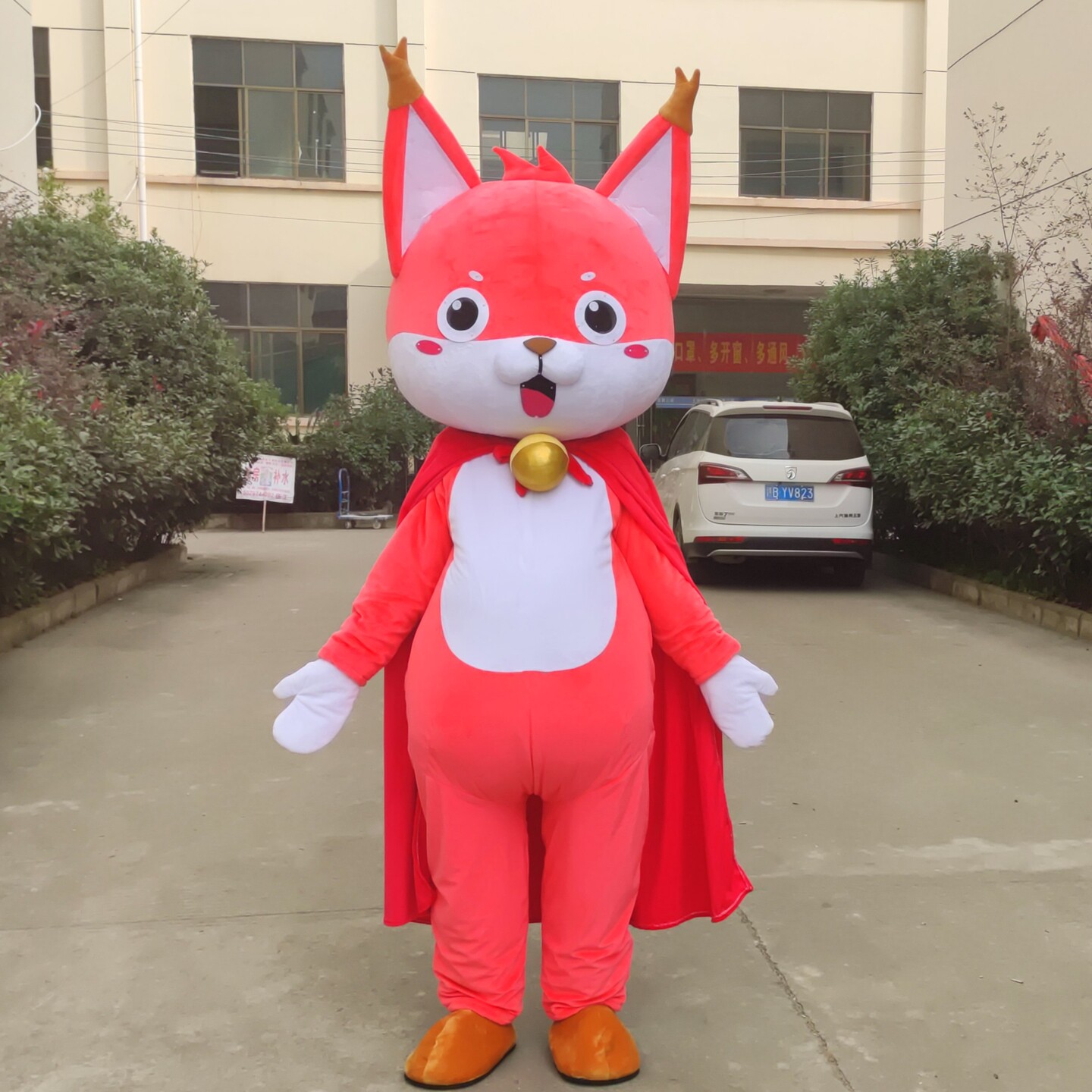 定制动漫少儿活动表演披风红狐狸卡通人偶布偶巡演装扮道具衣服装