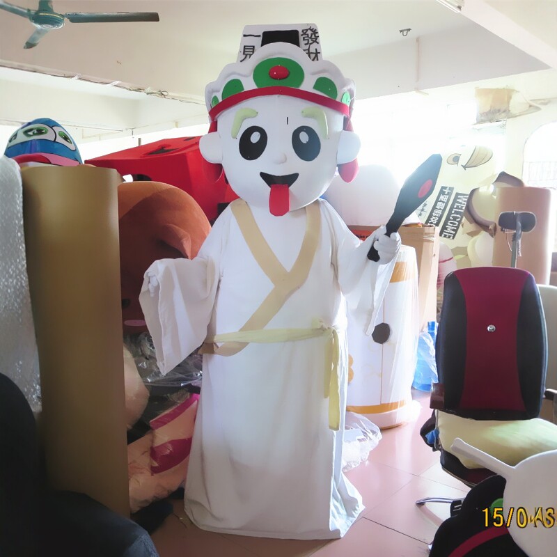 定制动漫神话地府黑白无常神仙卡通人偶人穿装扮巡演出布偶衣服装图片