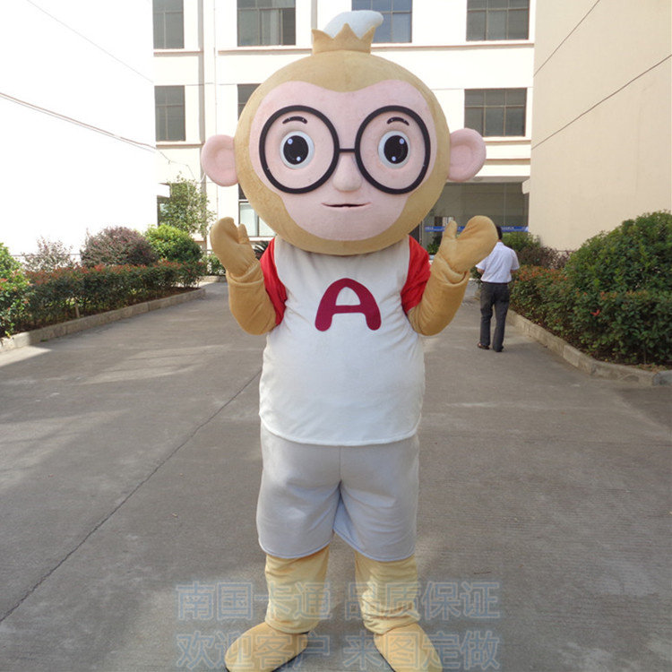 定制动漫毛绒学霸镜舞台行走表演道具小猴子演出巡演卡通人偶布偶