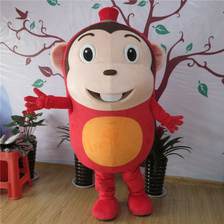 定制动漫DODO小猴子香肠猴成人穿戴毛绒公仔演出巡演卡通人偶布偶
