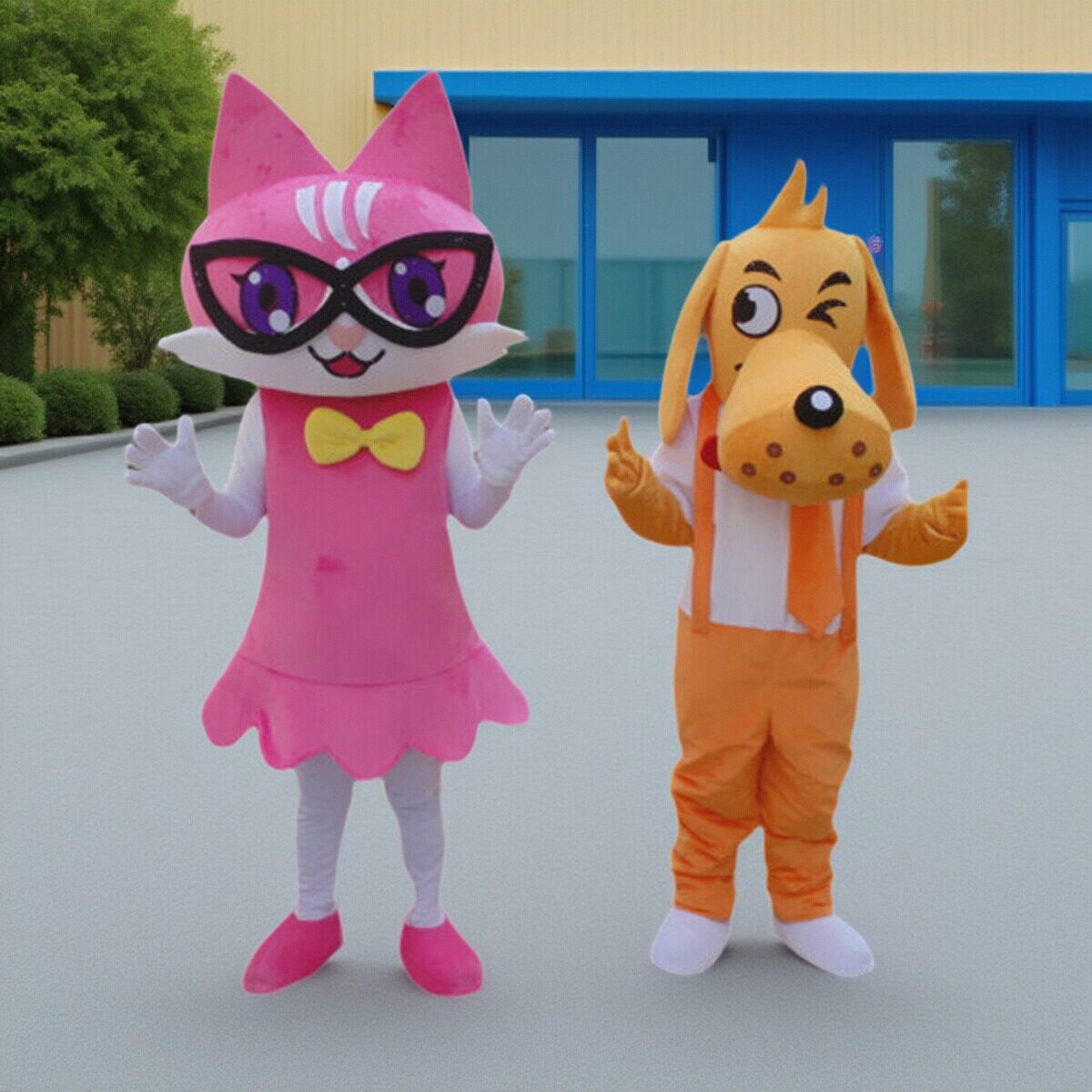 定制动漫动画角色表演人物广告道具小猫小狗巡演出卡通人偶布偶装