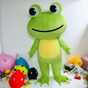 定做动漫绿青蛙真表演毛绒道具树蛙成人戴卡通人偶衣服装巡演布偶