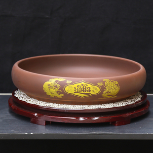 中式紫砂超特大号聚宝盆风水酒店开业乔迁办公室招财土性送礼摆件