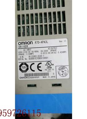 议价产品R7D-APA63L欧姆龙伺服驱动器成色漂亮保修3个月 议价