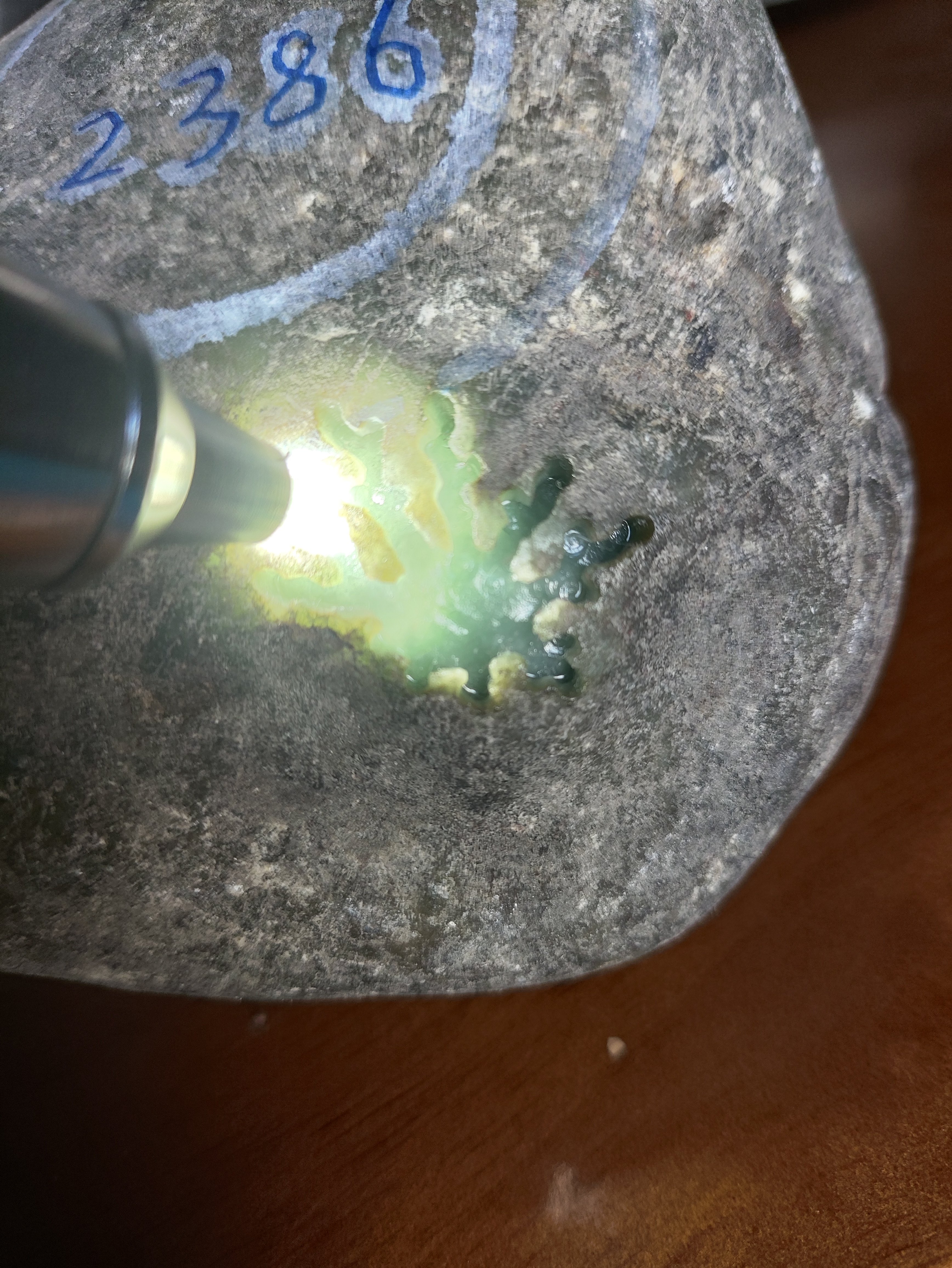 缅甸天然翡翠原石后江水石老坑开珠宝奇石