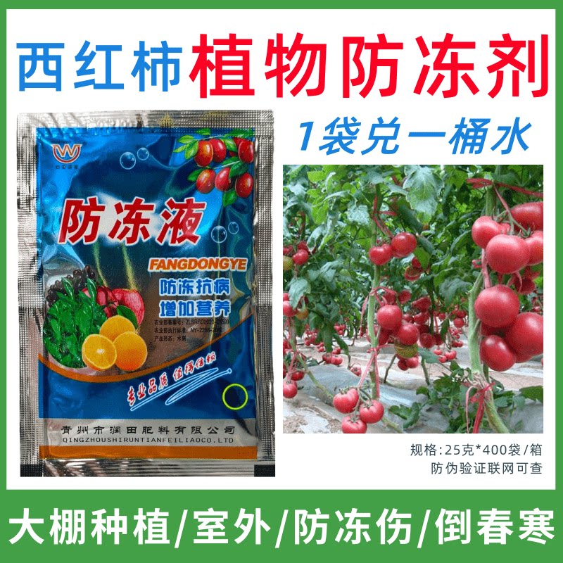 番茄专用防冻剂植物防冻剂防冻抗寒增产叶面肥蔬菜果树预防倒春寒