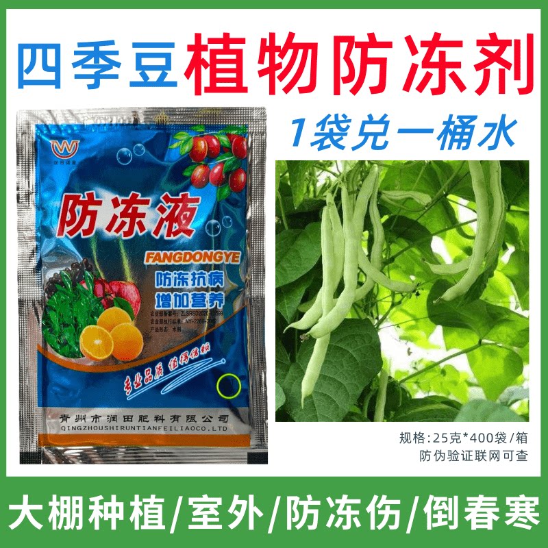 四季豆专用防冻剂植物防冻剂防冻害增产叶面肥蔬菜果树预防倒春寒