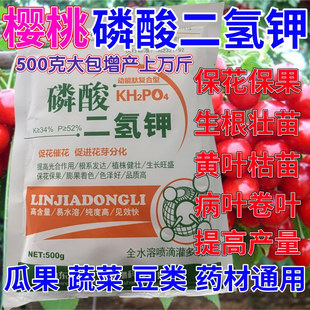 樱桃专用磷酸二氢钾叶面肥催花保果药蔬菜果树花卉通用生根壮苗剂