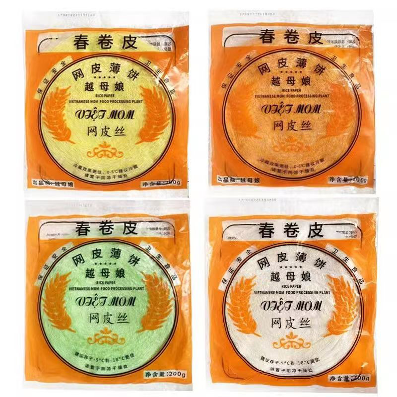 越母娘網(wǎng)皮絲黃網(wǎng)皮米網(wǎng)皮絲薄餅油炸春卷家用商用200g
