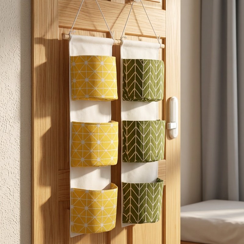 半圆收纳袋挂袋挂墙挂式宿舍悬挂门后墙上多层杂物棉麻布艺置物袋,收纳整理,收纳挂袋,淘宝优惠券,粉丝福利购,淘宝优惠卷