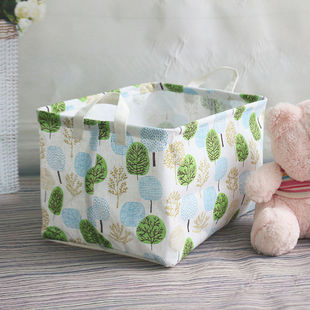 大号桌面收纳盒宿舍寝室布艺家居衣服整理箱玩具筐书本零食杂物盒