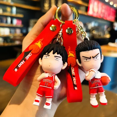 灌篮高手钥匙扣樱木花道流川枫立体公仔从创意汽车挂件挂饰娃娃机