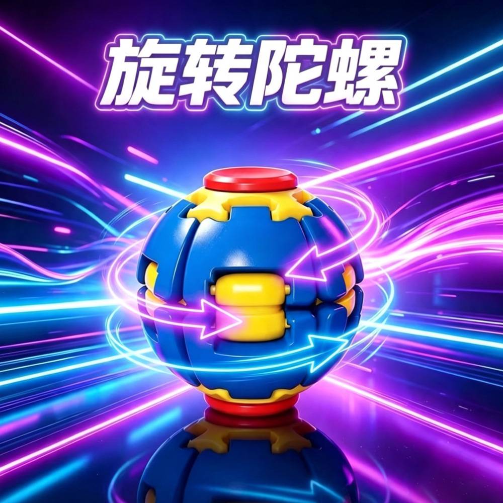 按压旋转减压球旋转球手指陀螺趣味解压指尖陀螺旋转益智玩具