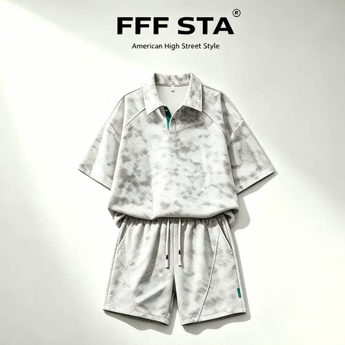 FFFSTA华格夫Polo短袖套装男潮