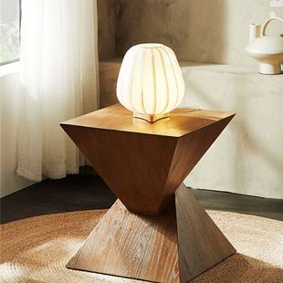 北欧实木异形艺术茶几摆件民宿原木凳子床头柜底座复古木桩边几