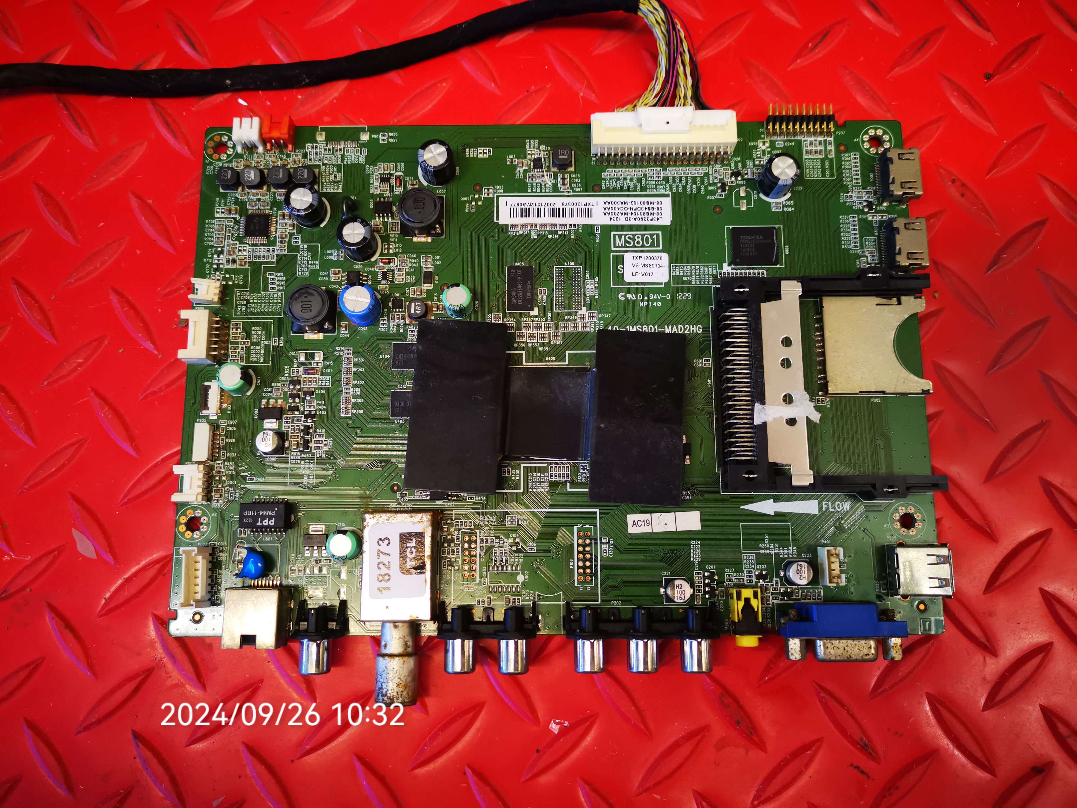 原装TCL L43F3390A-3D主板40-1MS801-MAD2HG屏LVF430SSTM E3