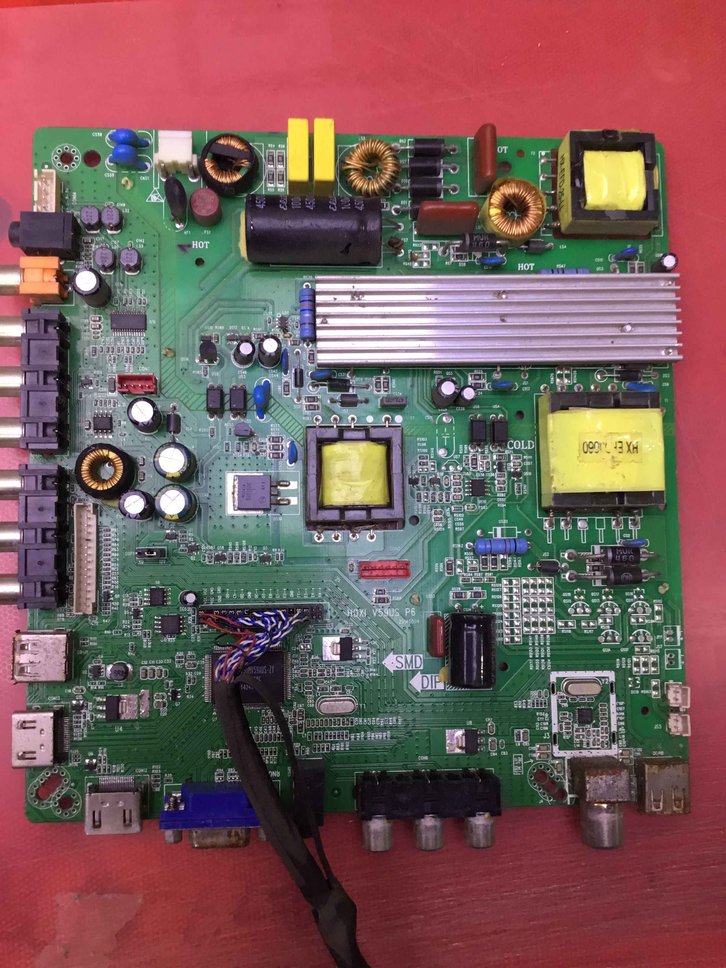 原装HOXI V59US P6主板LED液晶电视三合一万能驱动板 配夏普屏