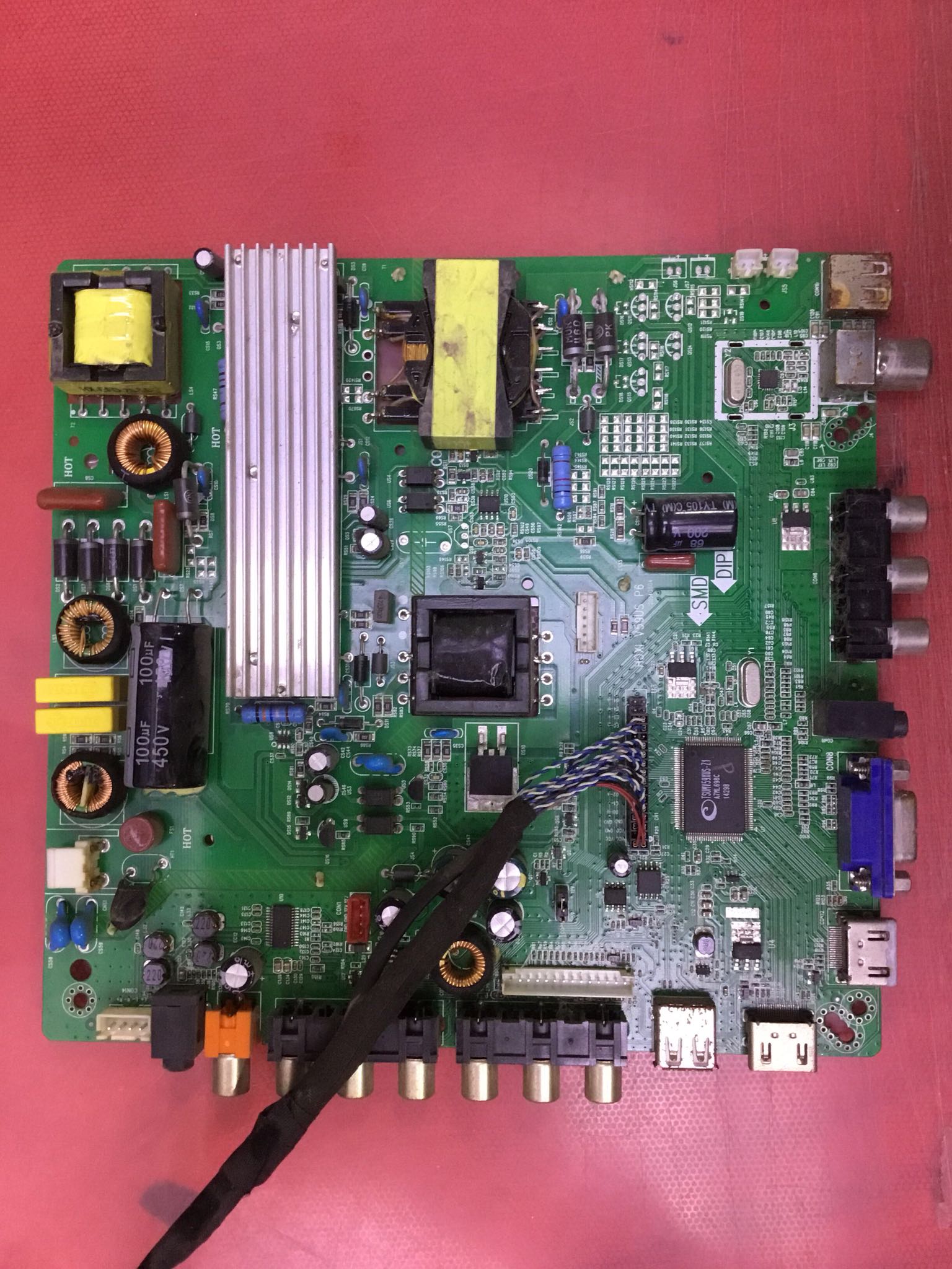 原装50寸液晶电视一体主板HOXI V59US P6配屏V500DK2-PS1
