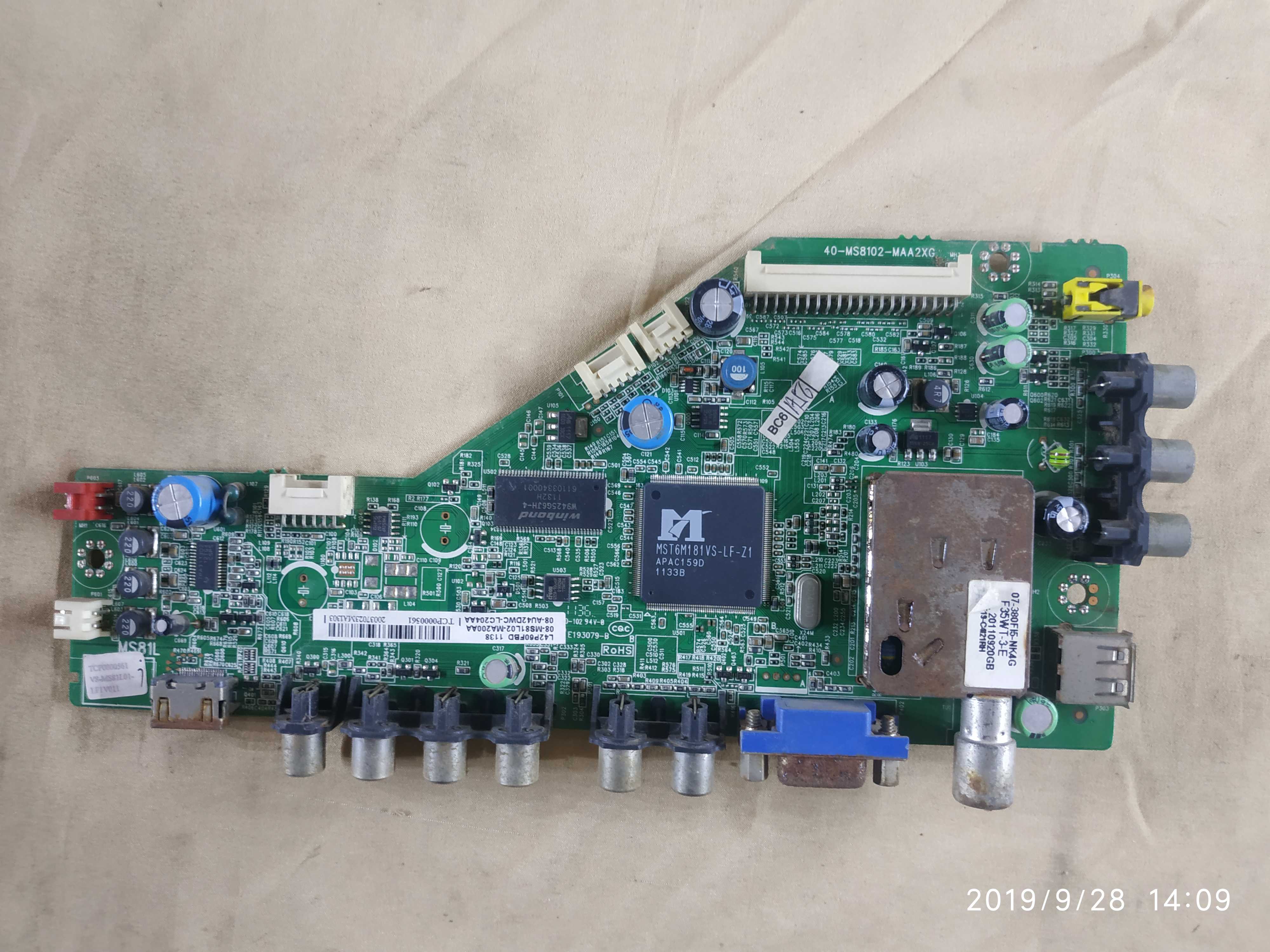 原装 TCL L42P60FBD 主板 40-MS8102-MAA2XG 屏 LVF420AUDW C5测