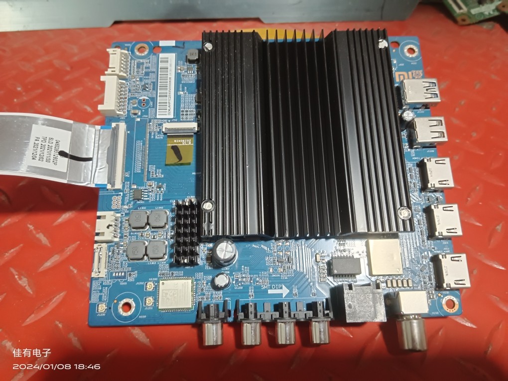 小米L75M7-ES 主板 DKTV-B015-9638-AD-20210406屏L75M7-ES-CS0T