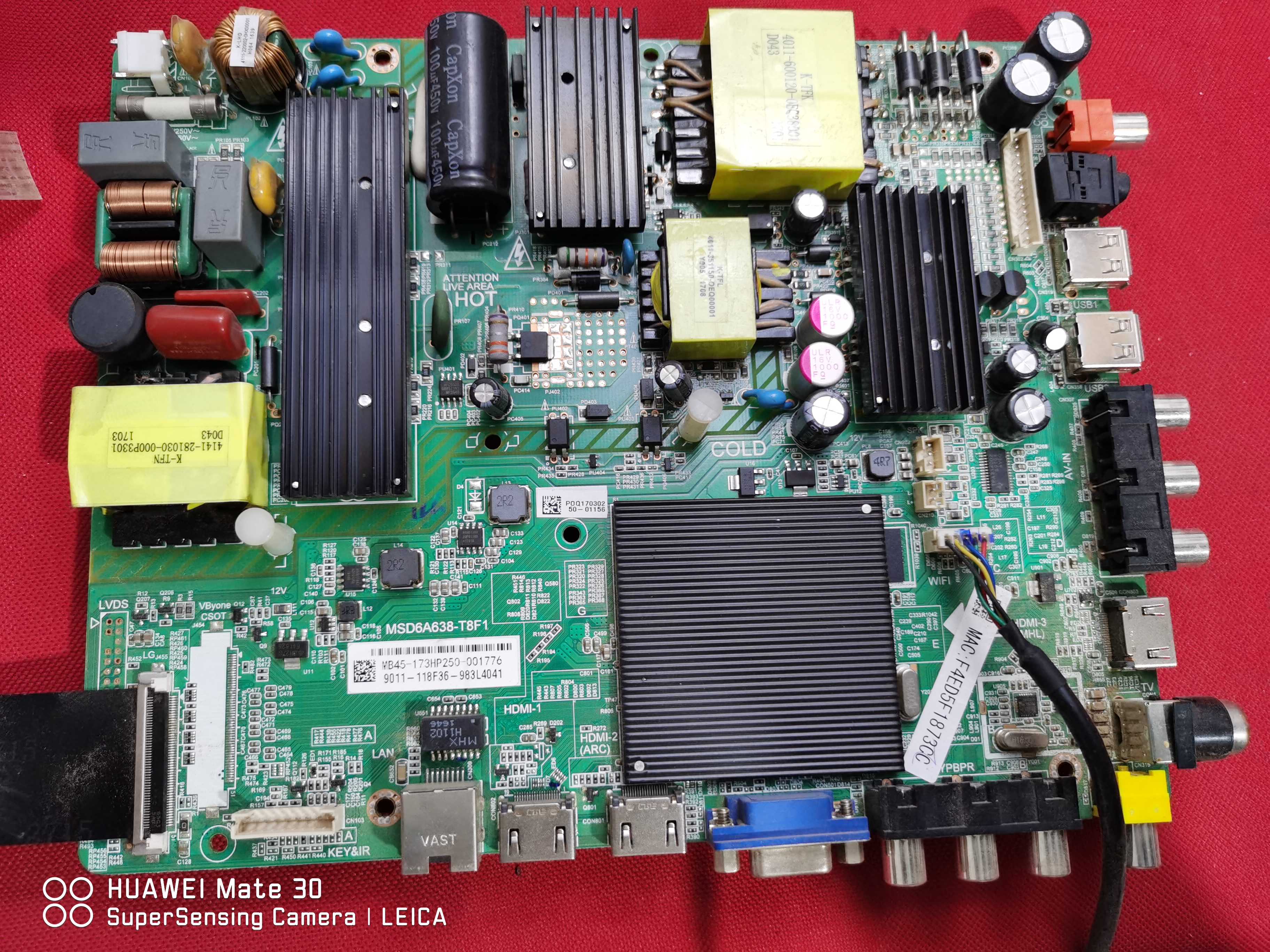 原装PHILIPS  55PUF6031/T3主板MSD6A638-T8F1配屏K550WDC2测好