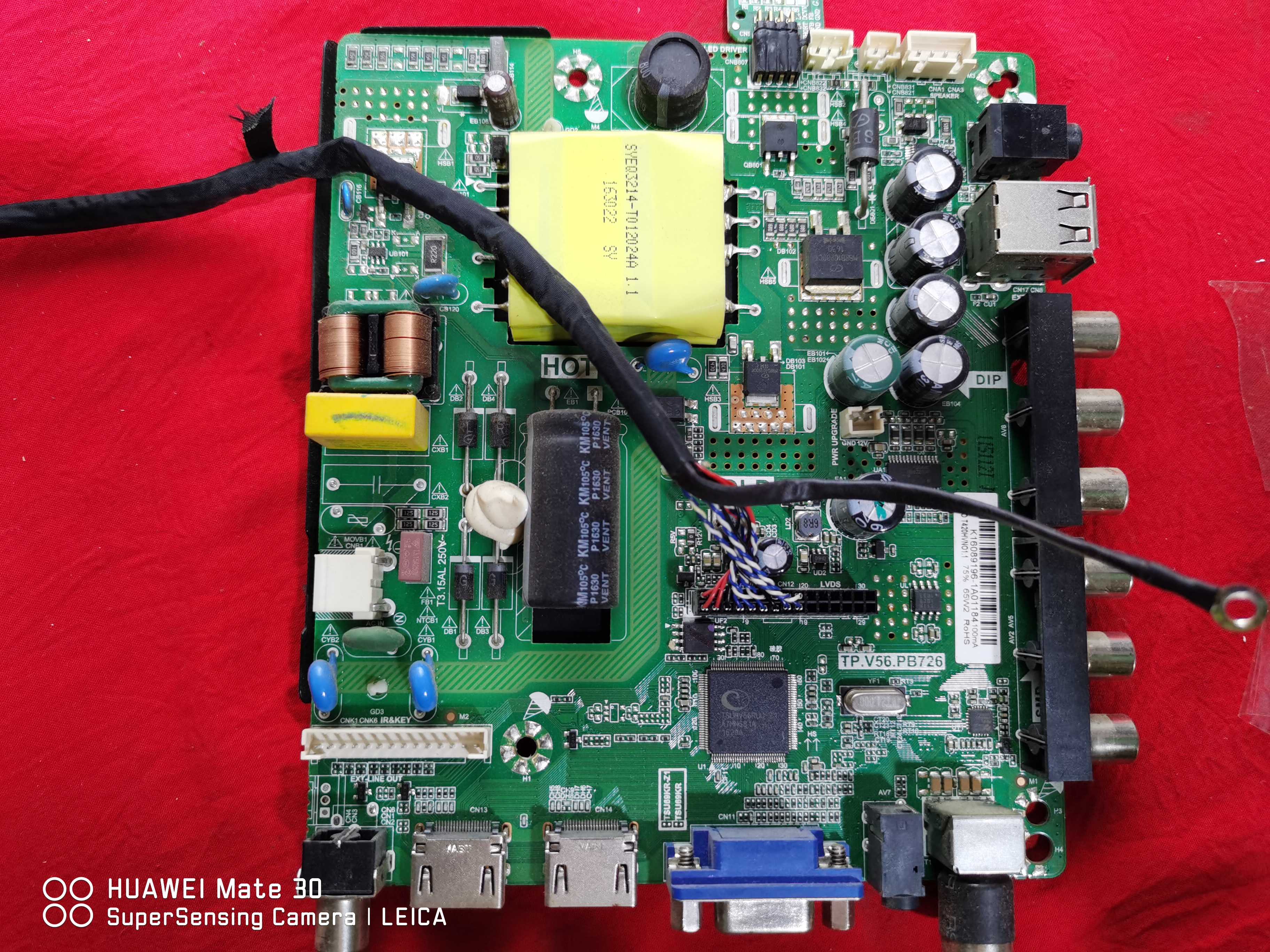 创彩WH-3805组装机主板TP.V56.PB726配屏TLB395DF10-03