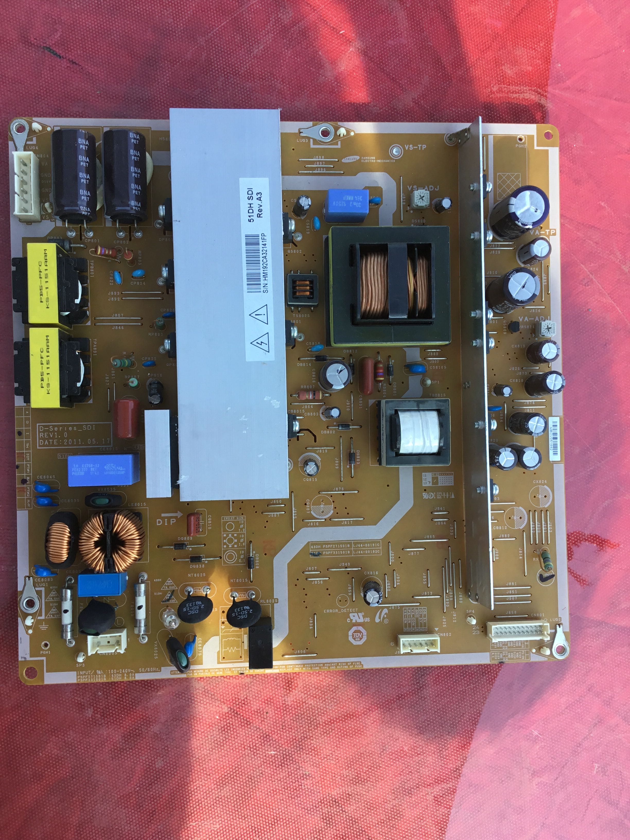 熊猫 P51H02 51寸 42寸等离子液晶电视电源板LJ44-00191C/00192C