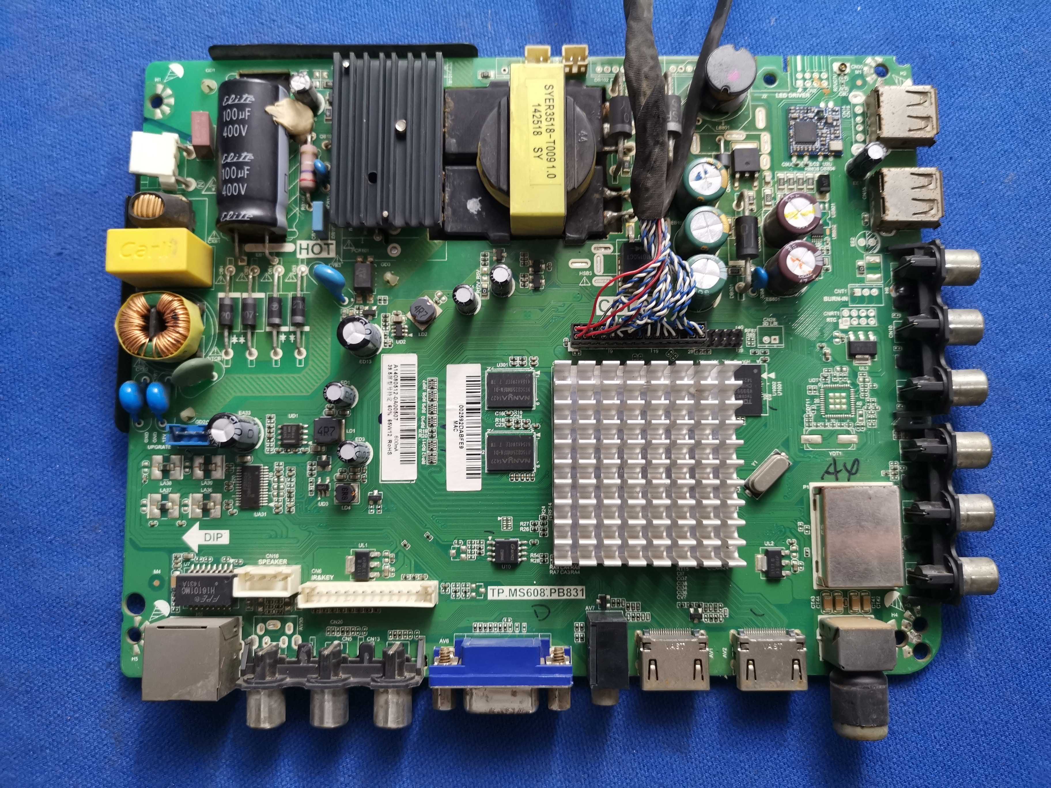 中韩58寸液晶电视主板TP.MS608.PB831屏V580DK2-PS1 乐华主板