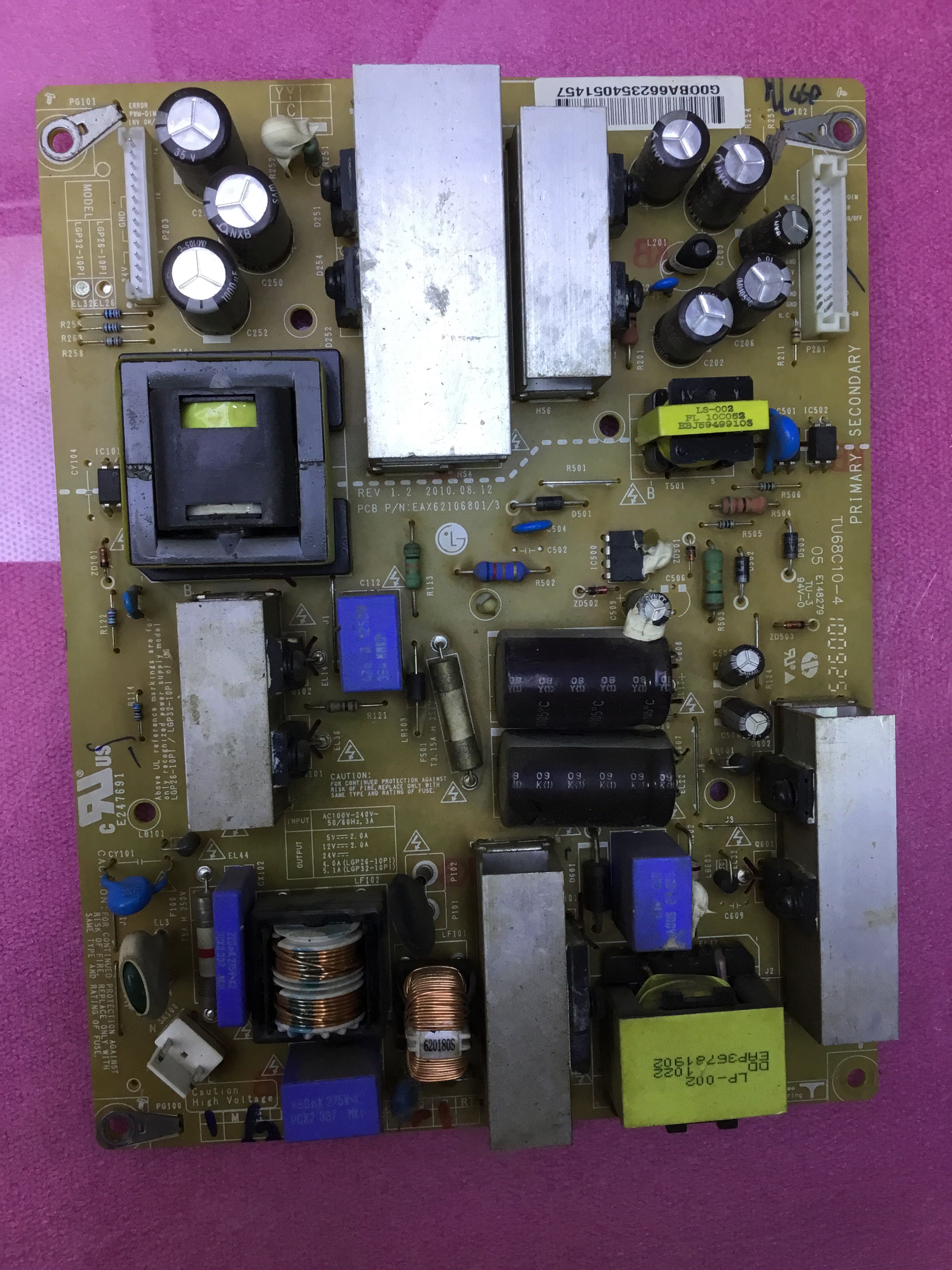 原装LG32LH20RC-TA 液晶电视电源板EAX62106801/3TU68C10-4测好