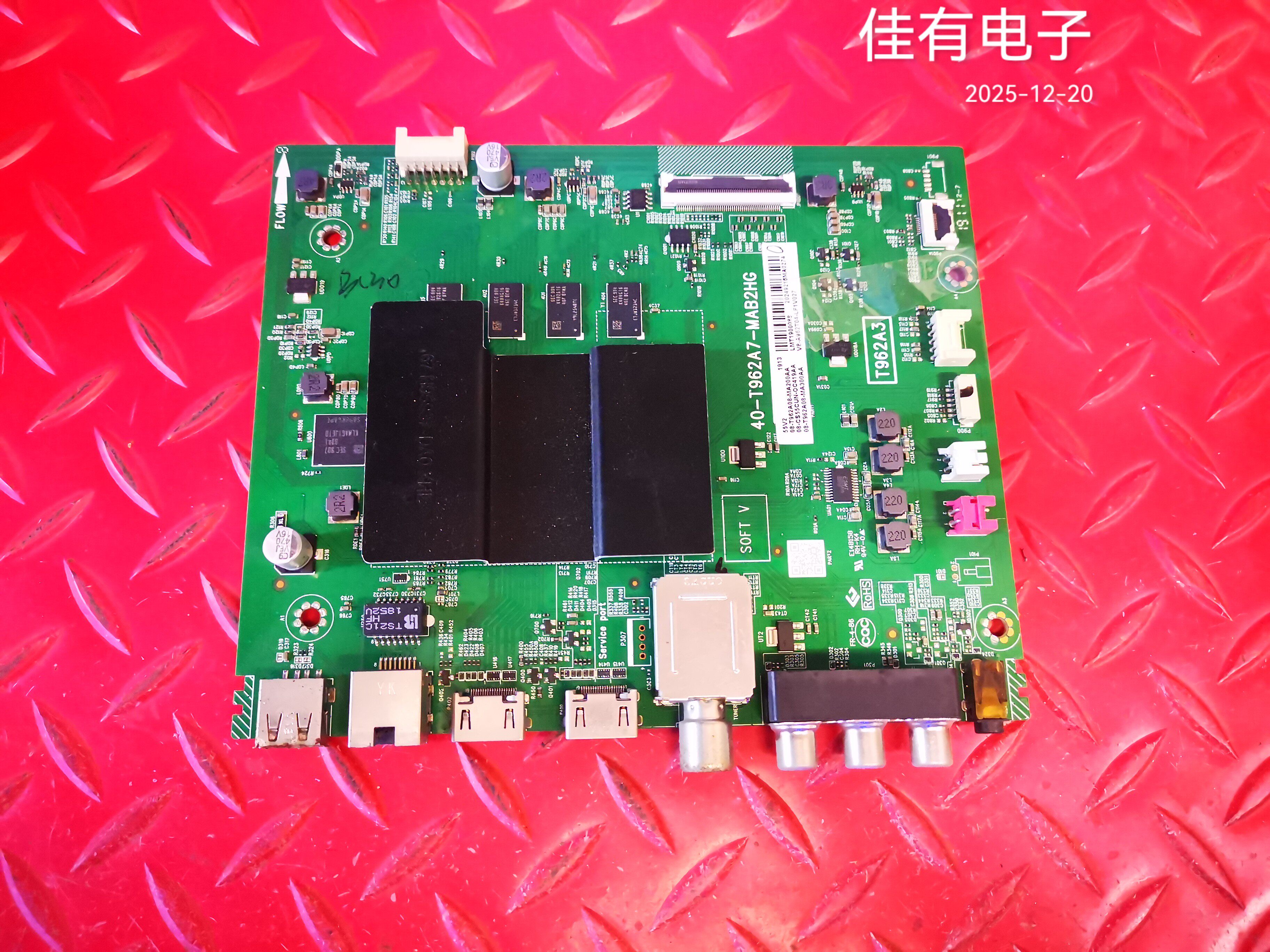 TCL 55V2主板40-T962A7-MAB2HG屏LVU550NDEL CD9W14