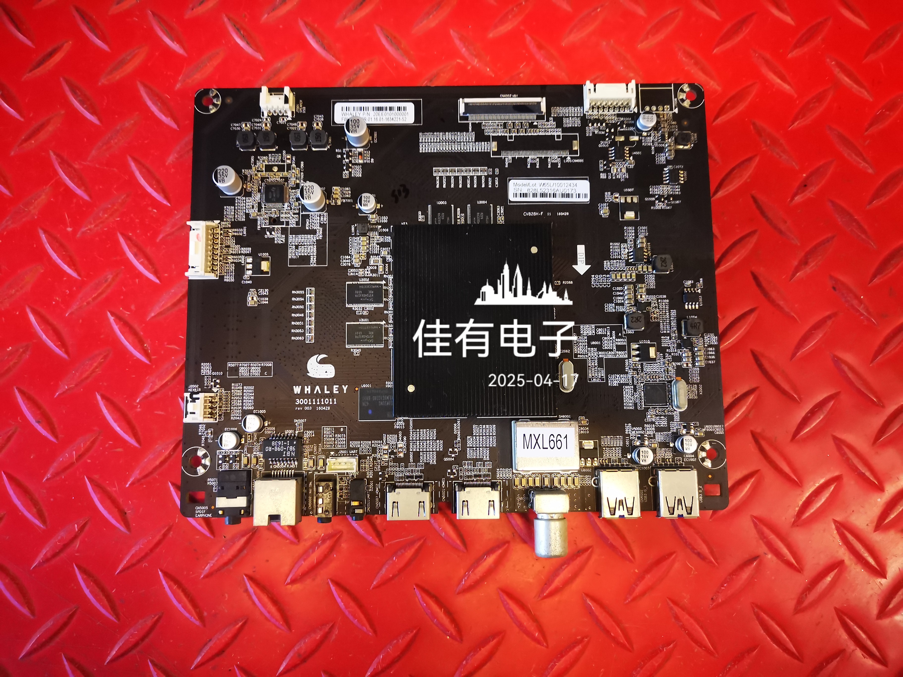 原装微鲸 W65L主板CV828H-F 11 3001111011三星屏W65U(JSE0）