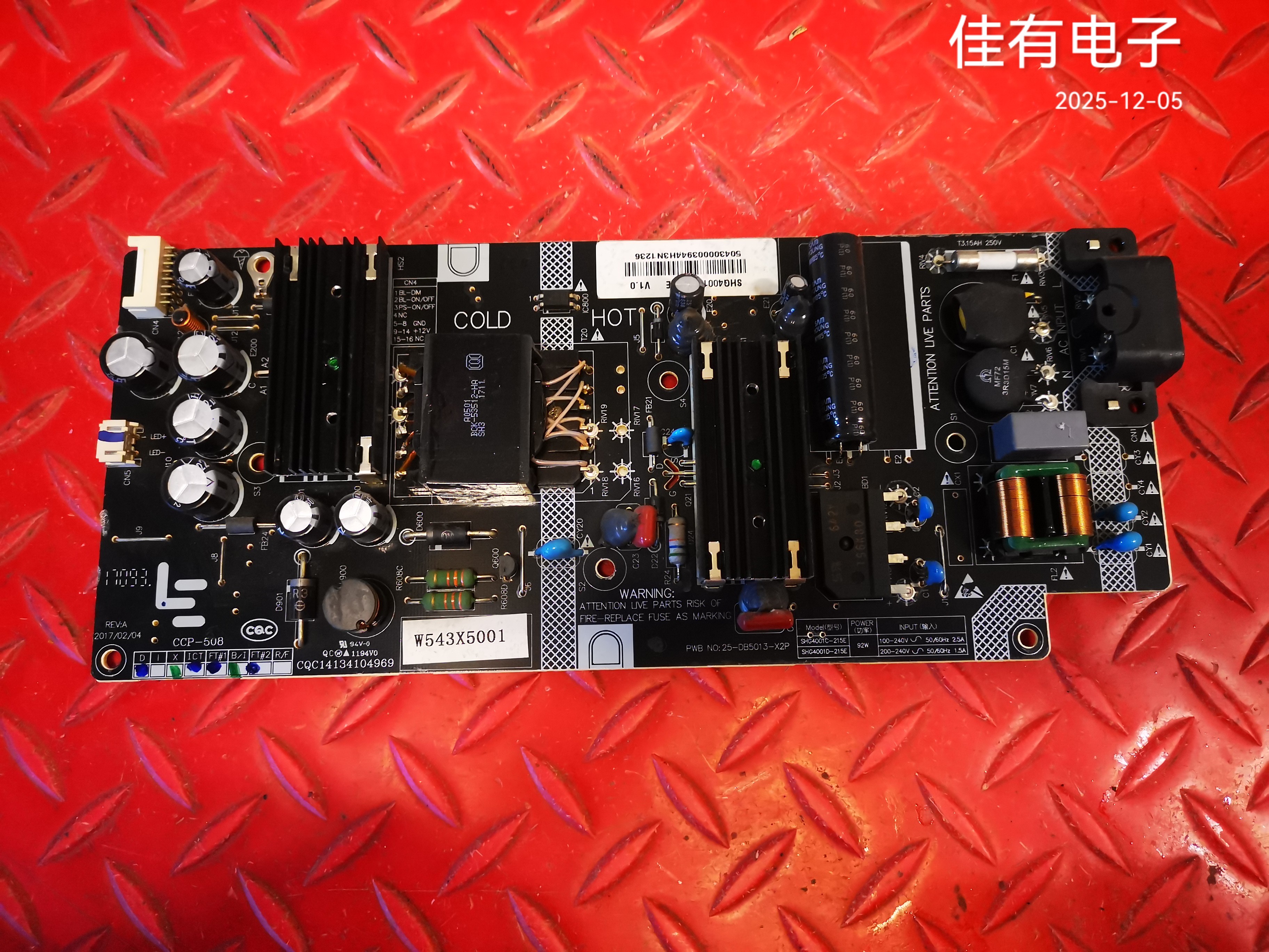 原装乐视D434FCN1 L433LN4电源板SHG4001D-215E 25-DB5013-X2PI