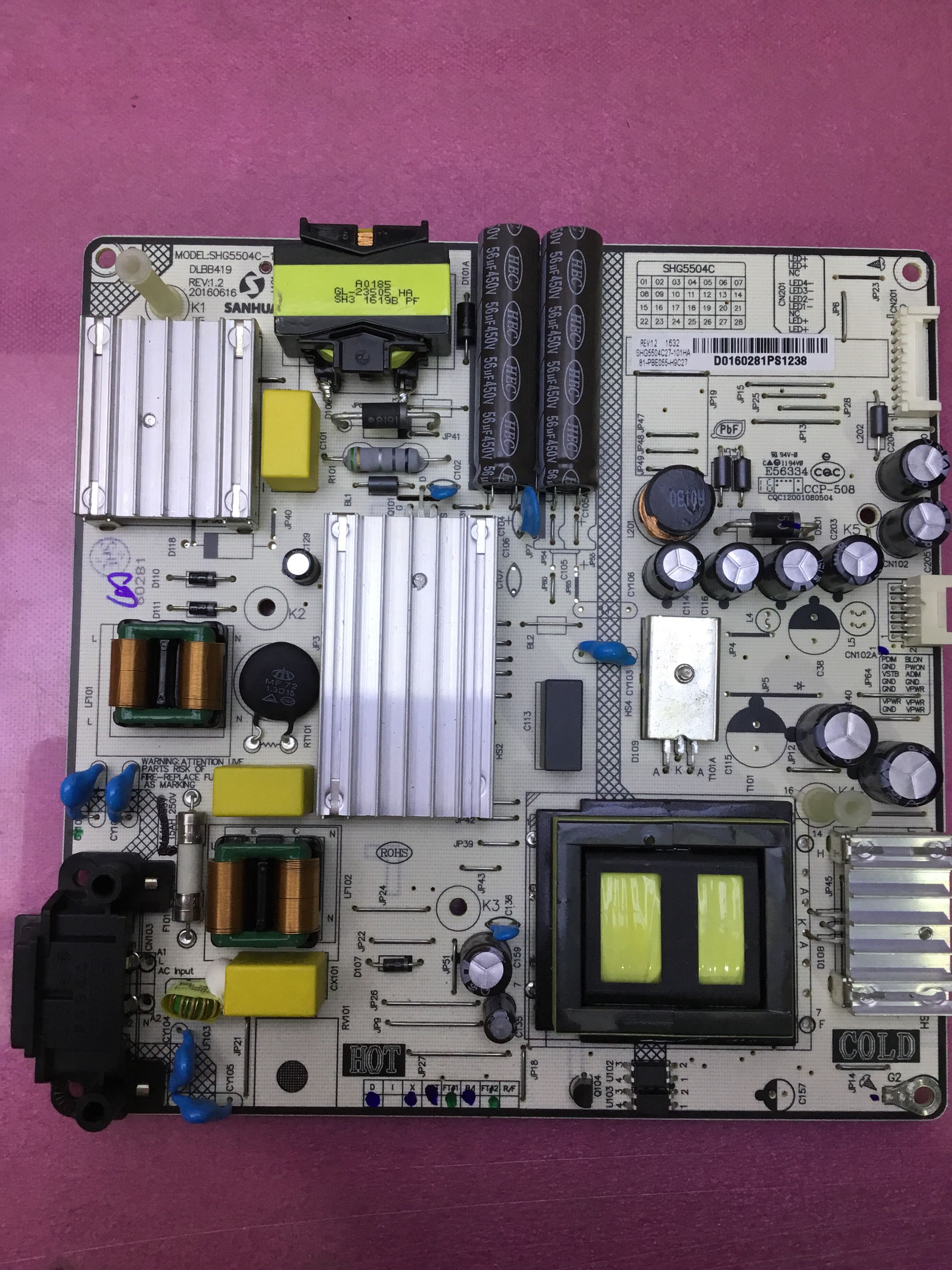 TCL原装电源板SHG5504C-101H SHG5504C27 -101HA 81-PBE055-H9C27