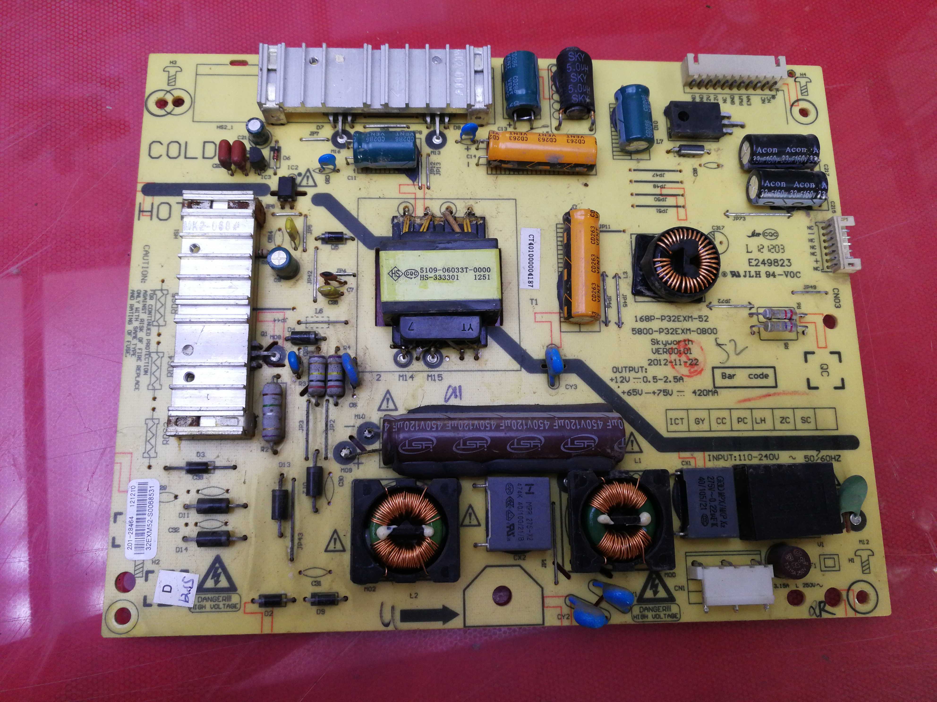 原装创维32E350E电源板5800-P32EXM-0800/0070 168P-P32EXM-52