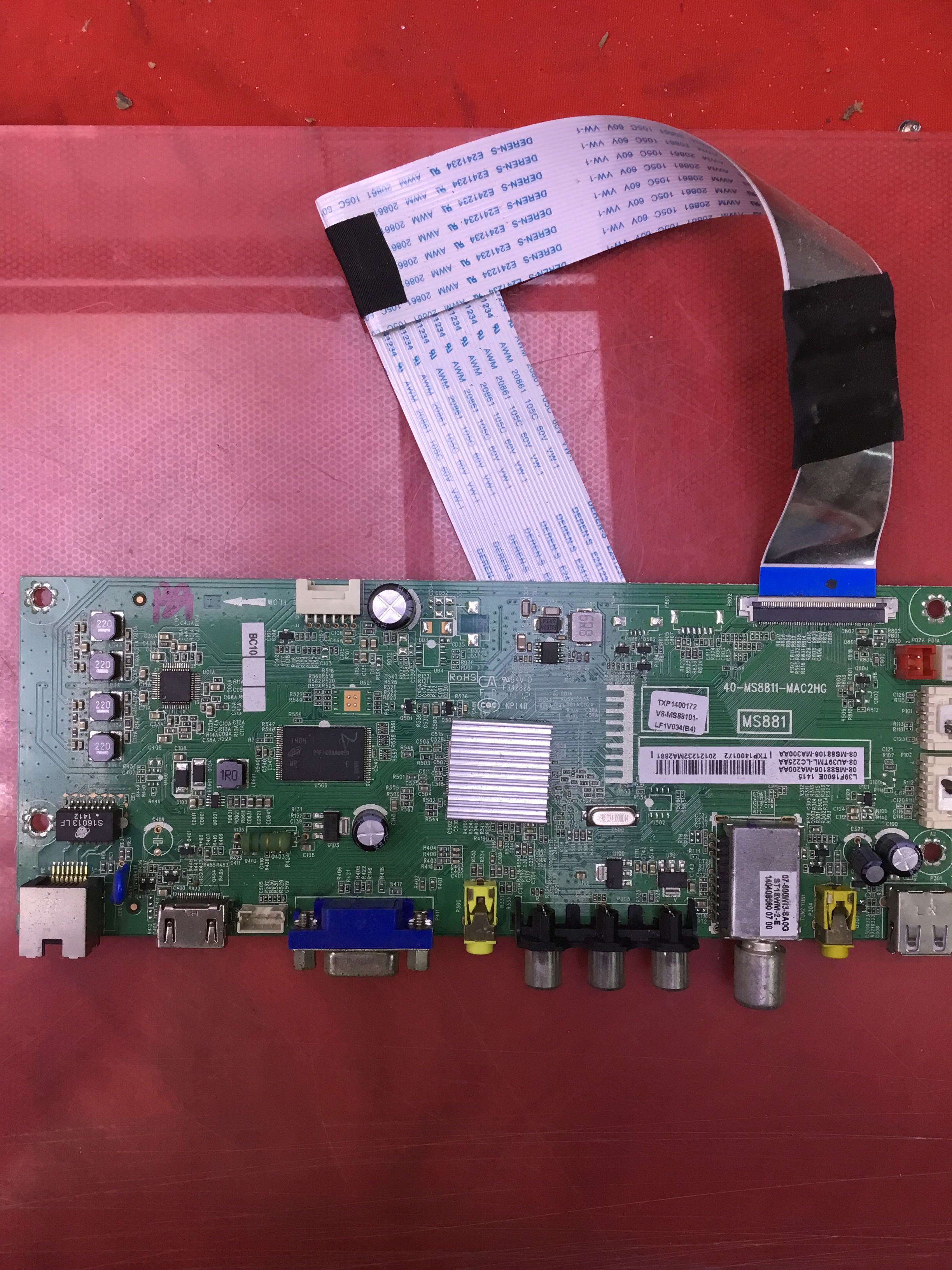 原装TCL L39F1600E 39寸驱动主板40-MS8811-MAC2HG配屏LVW390NDAL