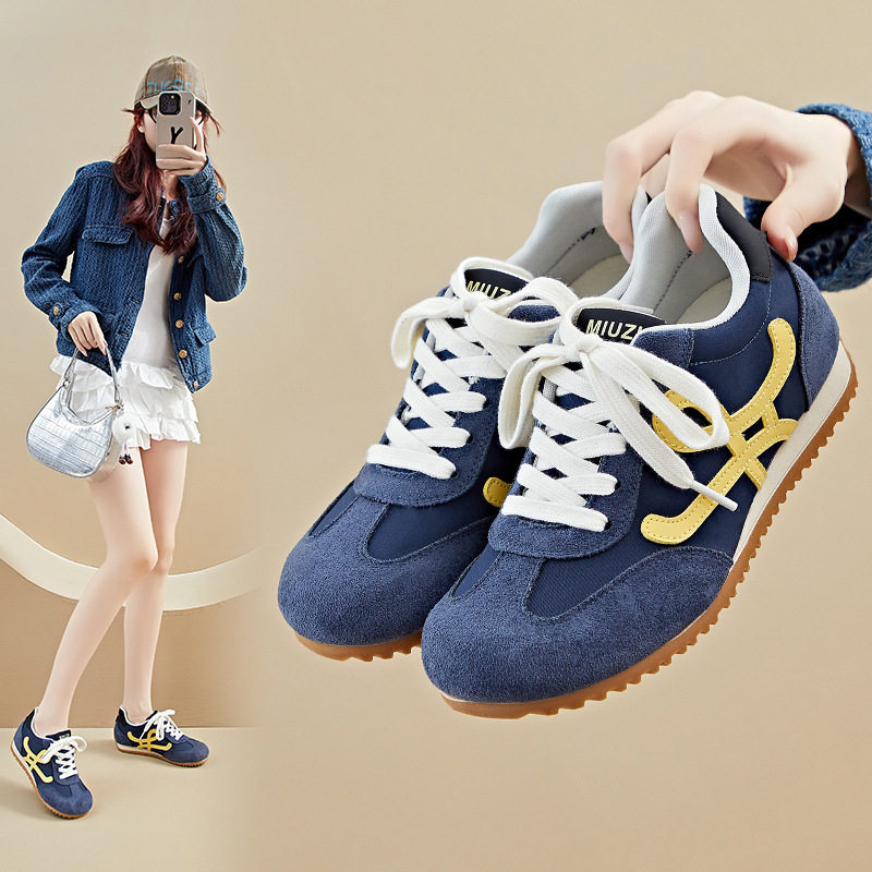 内增高ins韩版新款阿甘鞋女2025秋季学生跑步运动厚底休闲平底