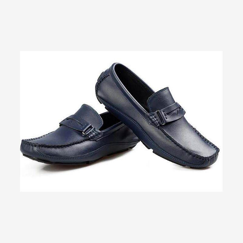 Men Casual flats fashion leather loafers driving shoes男皮鞋