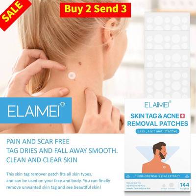 Skin Tag Remover Patch Nature Ingredi Label 144PCS Dry fall