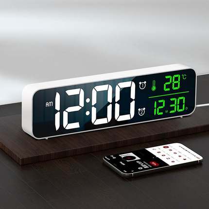 LED Digital Alarm Clock Temperature Bedside Time Display