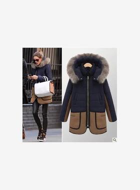 Women warm down parkas winter long coat Overcoat Jacket 棉衣