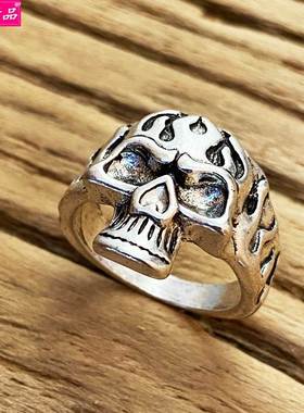 Creative personality retro spider skull butterfly Punk ring
