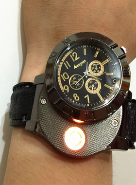 2 In 1 Rechargeable USB Watch Lighter Electronic Cigarette