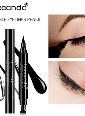 waterproof eyeliner 眼线液笔防水防汗不易晕染黑色双头印章彩妆